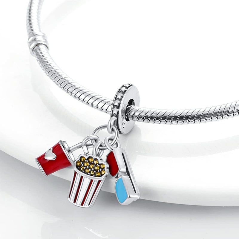 Parmuz 925 Sterling Silver Charm for Bracelet Necklace Dangle Love Mom Ocean travel Butterfly Party Charm Beads Pendants DIY Jewelry for Women - Image 3